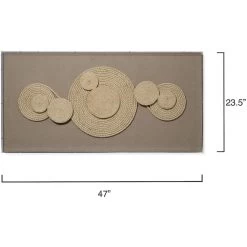 Barbados Natural Wall Art, Large -Furnitur Jamie Young 8barb lgwawh 2