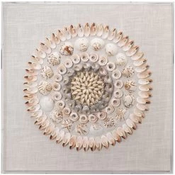 Caicos Acrylic Off White & Light Pink Wall Art