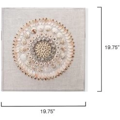 Caicos Acrylic Off White & Light Pink Wall Art -Furnitur Jamie Young 8caic pink 5