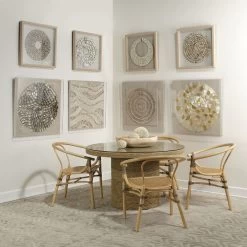 Tahiti Cream Shell Wall Art -Furnitur Jamie Young 8tahi wacr 5