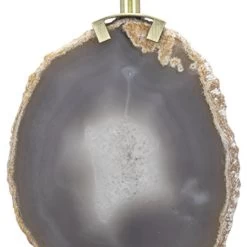 Agate 25.5 Inch 100.00 Watt Natural Lavendar Agate & Antique Brass Table Lamp Portable Light -Furnitur Jamie Young 9agatelvbr 3