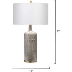 Annex 27 Inch 100.00 Watt Grey & Antique Brass Table Lamp Portable Light 5 Annex 27 Inch 100.00 Watt Grey & Antique Brass Table Lamp Portable Light -Furnitur Jamie Young 9annexgrgo 5