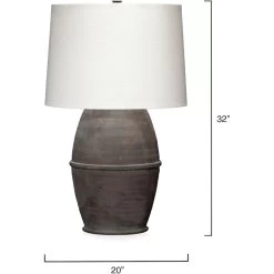 Antiquity 32 Inch 150.00 Watt Dark Grey Table Lamp Portable Light 7 Antiquity 32 Inch 150.00 Watt Dark Grey Table Lamp Portable Light -Furnitur Jamie Young 9antiquitldg 2