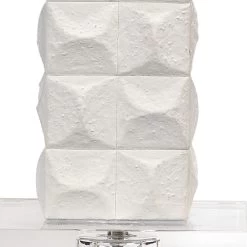 Astor 32 Inch 100.00 Watt Textured Matte White Table Lamp Portable Light -Furnitur Jamie Young 9astortlwh 1