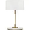 Barcroft 28 Inch 25.00 Watt Antique Brass & White Table Lamp Portable Light