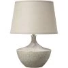 Basketweave 22 Inch 150.00 Watt Off White Table Lamp Portable Light