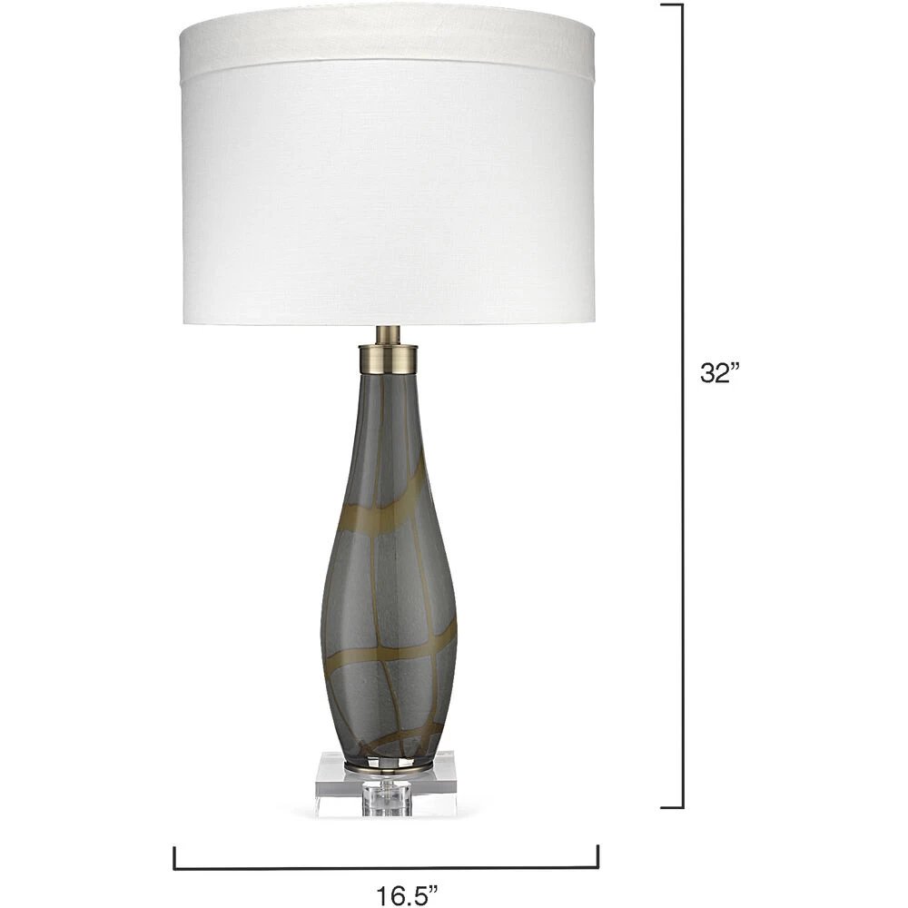Boa 32 Inch 150.00 Watt Taupe Glass Table Lamp Portable Light 3 Boa 32 Inch 150.00 Watt Taupe Glass Table Lamp Portable Light - Image 3
