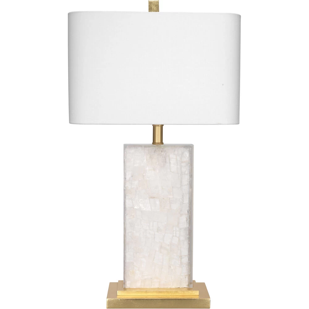 Caesar 27 Inch 100.00 Watt White & Gold Leaf Table Lamp Portable Light 1 Caesar 27 Inch 100.00 Watt White & Gold Leaf Table Lamp Portable Light
