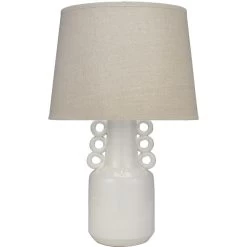 Circus 26.5 Inch 150.00 Watt White Ceramic Table Lamp Portable Light