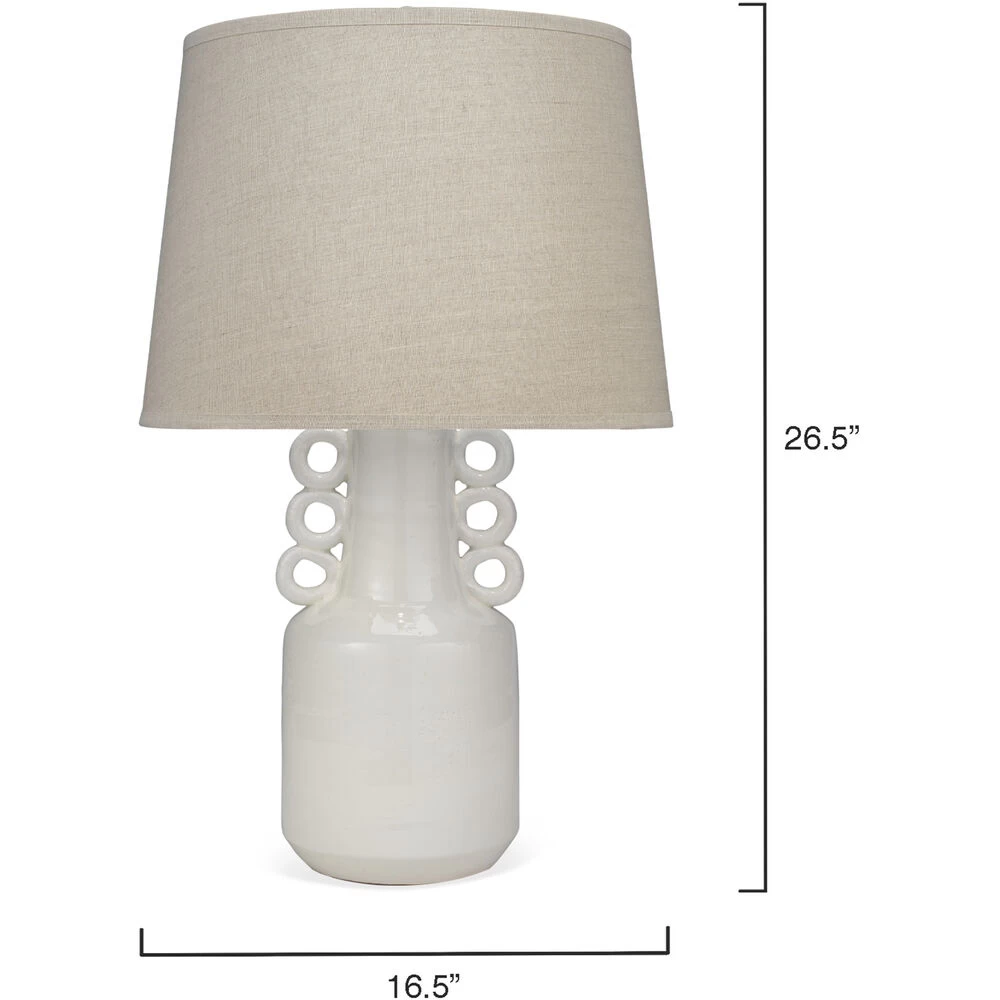 Circus 26.5 Inch 150.00 Watt White Ceramic Table Lamp Portable Light 2 Circus 26.5 Inch 150.00 Watt White Ceramic Table Lamp Portable Light - Image 2