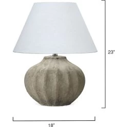 Clamshell 23 Inch 100 Watt Sand Table Lamp Portable Light 6 Clamshell 23 Inch 100 Watt Sand Table Lamp Portable Light -Furnitur Jamie Young 9clamshellsa 5