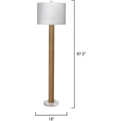 Cylinder 68 Inch 150.00 Watt Natural Floor Lamp Portable Light 6 Cylinder 68 Inch 150.00 Watt Natural Floor Lamp Portable Light -Furnitur Jamie Young 9cylifloorju 2