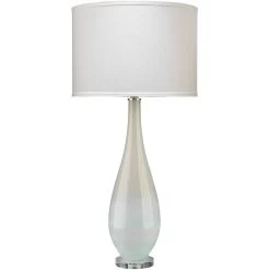 Dewdrop 35 Inch 150.00 Watt Sky Blue Glass Table Lamp Portable Light