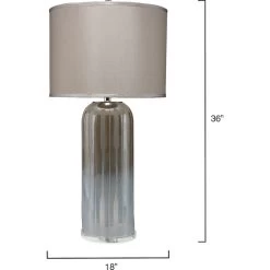 Ethereal 36 Inch 150.00 Watt Taupe & Opal Table Lamp Portable Light -Furnitur Jamie Young 9etheraltaup 5