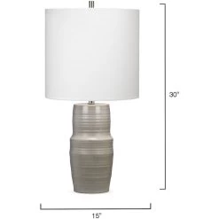 Goodman 30 Inch 100.00 Watt Grey Table Lamp Portable Light -Furnitur Jamie Young 9goodmangrey 5
