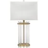 Grammercy 28 Inch 150.00 Watt Acrylic & Antique Brass Table Lamp Portable Light
