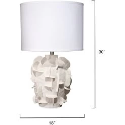 Helios 30.5 Inch 150.00 Watt White Table Lamp Portable Light 8 Helios 30.5 Inch 150.00 Watt White Table Lamp Portable Light -Furnitur Jamie Young 9heliostlwh 2