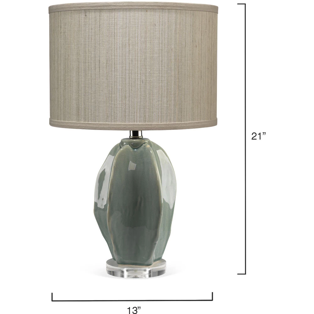 Hermosa 21 Inch 100.00 Watt Teal Ceramic Table Lamp Portable Light 2 Hermosa 21 Inch 100.00 Watt Teal Ceramic Table Lamp Portable Light - Image 2