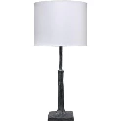 Humble 32 Inch 150.00 Watt Textured Charcoal Plaster Table Lamp Portable Light
