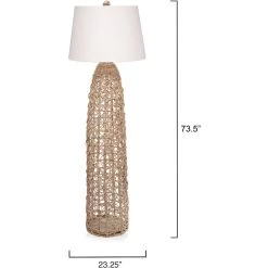 Kauai 73.5 Inch 150.00 Watt Natural Floor Lamp Portable Light -Furnitur Jamie Young 9kauifloorna 2