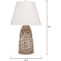 Kauai 32 Inch 60.00 Watt Natural Table Lamp Portable Light 6 Kauai 32 Inch 60.00 Watt Natural Table Lamp Portable Light -Furnitur Jamie Young 9kauitlna 2