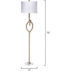 Knot 70 Inch 150 Watt Natural Floor Lamp Portable Light -Furnitur Jamie Young 9knotfloorna 2
