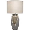 Landslide 32 Inch 150.00 Watt Matte Grey W/ Beige & White Drip Table Lamp Portable Light