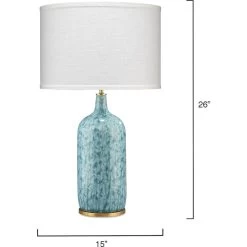 Madeline 26 Inch 150.00 Watt Blue Ceramic Table Lamp Portable Light -Furnitur Jamie Young 9madebld131m 6