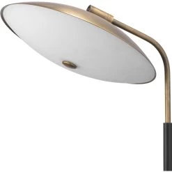 Marvin 20 Inch 7.00 Watt Brushed Brass & Matte Black Desk Lamp Portable Light -Furnitur Jamie Young 9marvintlbk 7