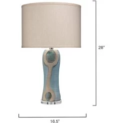 Maryln 28 Inch 150.00 Watt Blue / Black / Natural Table Lamp Portable Light -Furnitur Jamie Young 9marylntlbl 5