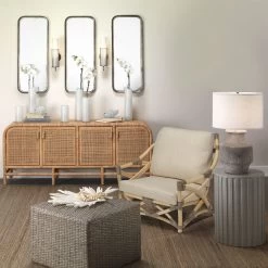 Masonry 27 Inch 150.00 Watt Grey Ceramic Table Lamp Portable Light -Furnitur Jamie Young 9masogrd131c 4