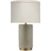 Mortar 26 Inch 150.00 Watt Grey Cement & Antique Brass Table Lamp Portable Light