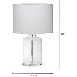 Napa 25 Inch 150.00 Watt Clear Table Lamp Portable Light -Furnitur Jamie Young 9napacld131c 5
