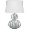 Oceane Gourd 27 Inch 150.00 Watt White Ceramic Table Lamp Portable Light