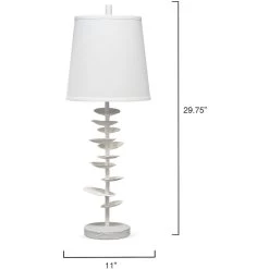 Petals 29.75 Inch 100.00 Watt White Plaster Table Lamp Portable Light -Furnitur Jamie Young 9petalstlwh 2