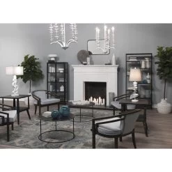 Petals 29.75 Inch 100.00 Watt White Plaster Table Lamp Portable Light -Furnitur Jamie Young 9petalstlwh 5