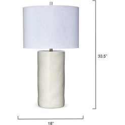 Undertow 33.5 Inch 150.00 Watt Cream Table Lamp Portable Light 7 Undertow 33.5 Inch 150.00 Watt Cream Table Lamp Portable Light -Furnitur Jamie Young 9undertotlcr 2