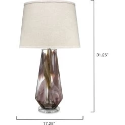 Watercolor 31 Inch 150.00 Watt Plum Table Lamp Portable Light -Furnitur Jamie Young 9watertlplum 5