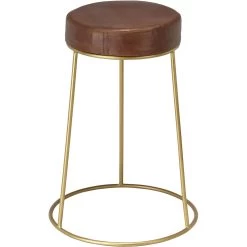 Henry 24 Inch Matte Brown And Brass Counter Stool -Furnitur Jamie Young ls20hencsbr 5