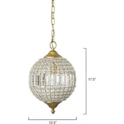 Crystal Orb Pendant Ceiling Light -Furnitur Jamie Young ls5crystclag 2