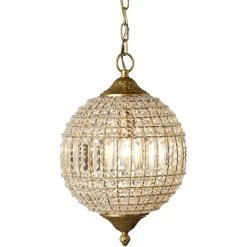 Crystal Orb Pendant Ceiling Light -Furnitur Jamie Young ls5crystclag 4