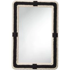 Contrast 36 X 24 Inch Black And Off White Mirror