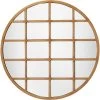 Grid 36 X 36 Inch Antique Brass Grid Mirror