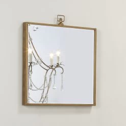 Vince 27 X 24 Inch Antique Brass Mirror -Furnitur Jamie Young ls6vinceab 6