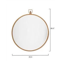 Zoe 27 X 24 Inch Antique Brass Mirror -Furnitur Jamie Young ls6zoeab 2