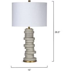 Alignment 26.5 Inch 100.00 Watt Cement Table Lamp Portable Light 6 Alignment 26.5 Inch 100.00 Watt Cement Table Lamp Portable Light -Furnitur Jamie Young ls9alignmegr 2