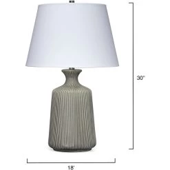 Brenton 30 Inch 150.00 Watt Grey Table Lamp Portable Light -Furnitur Jamie Young ls9brentongr 2