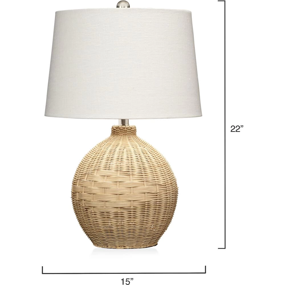 Cape 22 Inch 150.00 Watt Natural Table Lamp Portable Light 3 Cape 22 Inch 150.00 Watt Natural Table Lamp Portable Light - Image 3