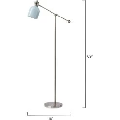Draft 69 Inch 25.00 Watt Blue Floor Lamp Portable Light -Furnitur Jamie Young ls9draftflbl 2