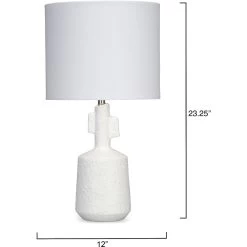 Flinstone 23.25 Inch 100.00 Watt White Table Lamp Portable Light -Furnitur Jamie Young ls9flinstowh 2